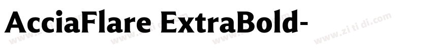 AcciaFlare ExtraBold字体转换